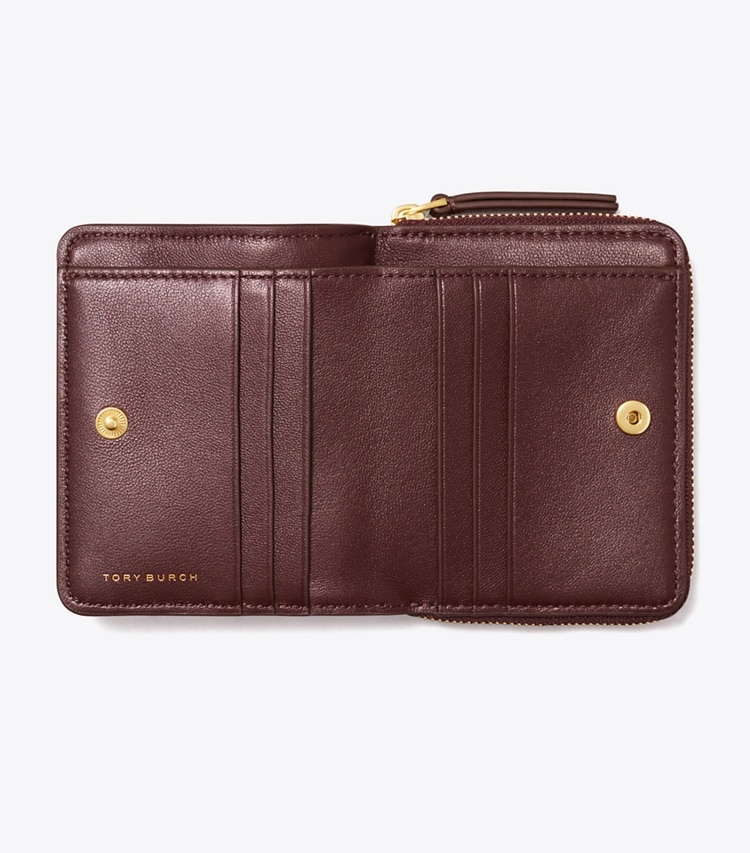 Tory Burch designer geldbörsen Gefaltete Kira Geldbörse mit Chevron-Steppung in TEMPRANILLO von oben