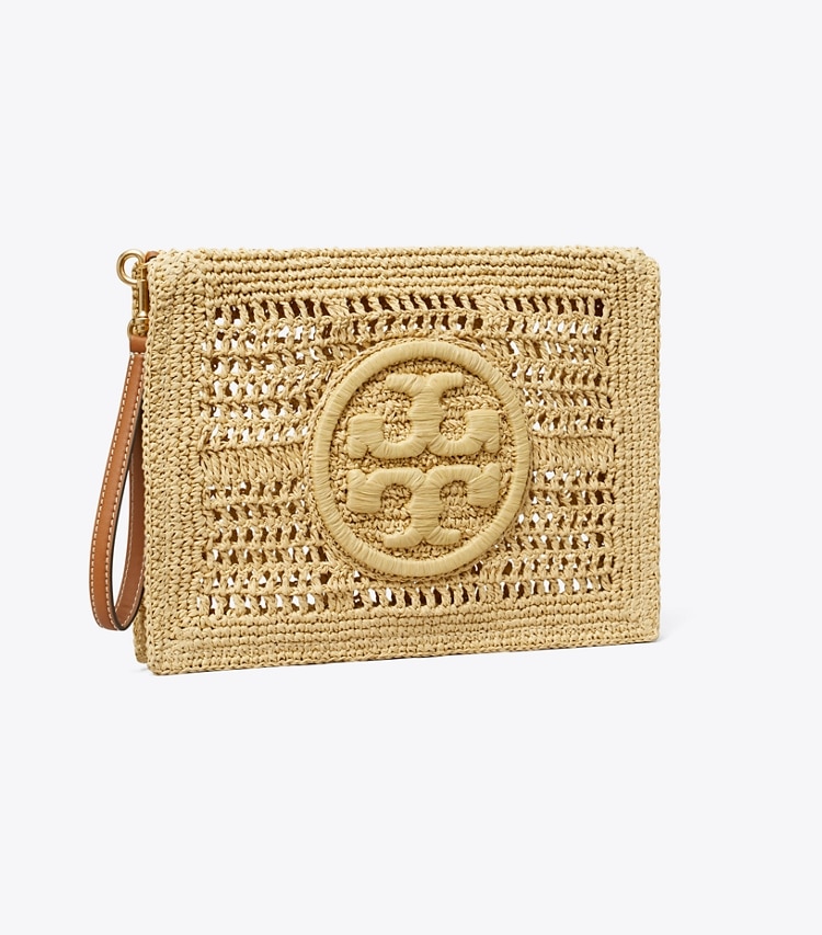 Tory Burch designer wristlets Gehäkelter Ella Beutel in Natural angle