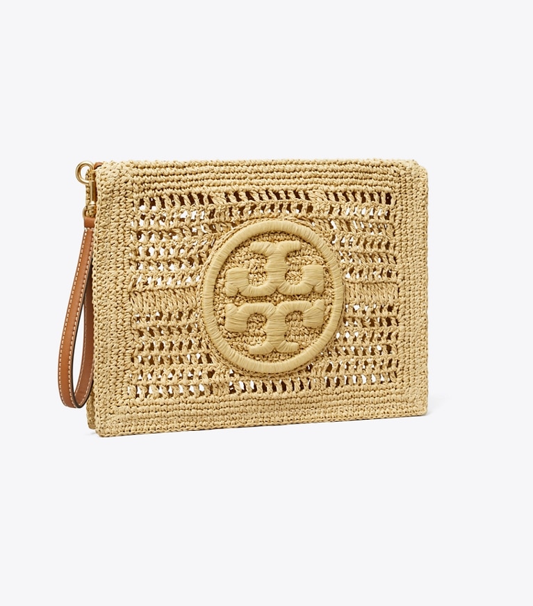 Tory Burch designer wristlets Gehäkelter Ella Beutel in Natural angle