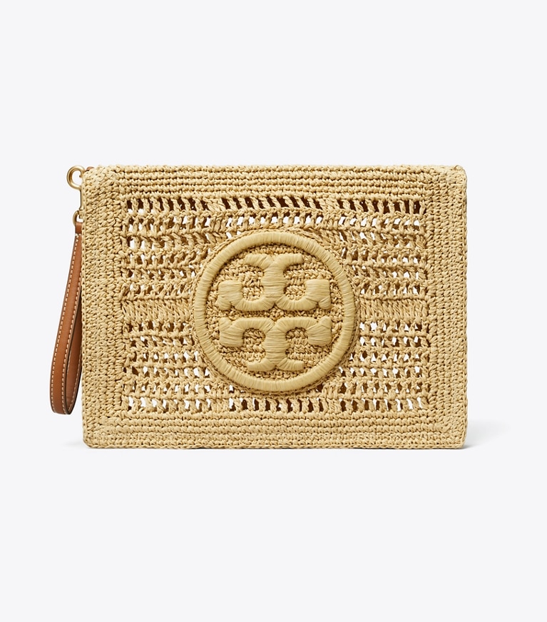 Tory Burch designer wristlets Gehäkelter Ella Beutel in Natural angle