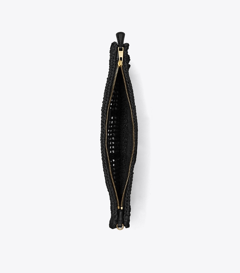 Tory Burch designer wristlets Gehäkelter Ella Beutel in Black angle