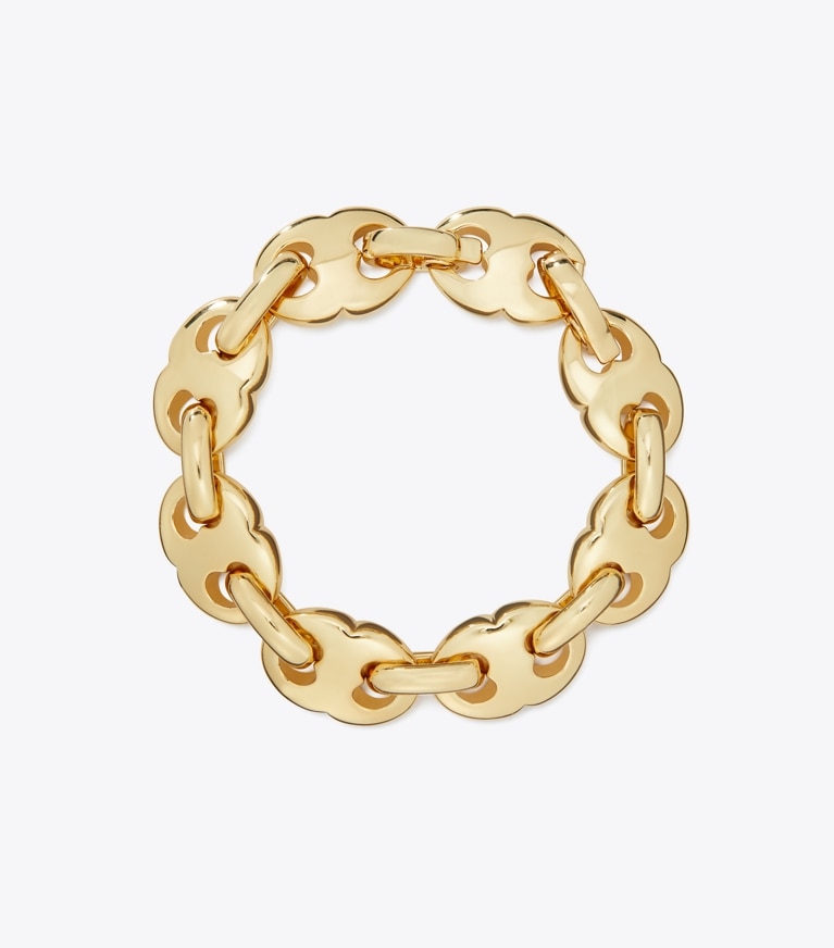 Tory Burch designer armbänder Gemini Link Armband in Light Brass front
