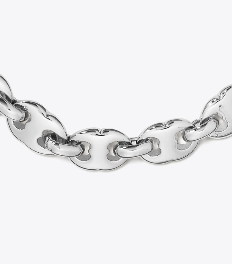 Tory Burch designer ブレスレット デリケート ジェミニ リンク ブレスレット in Light Silver front