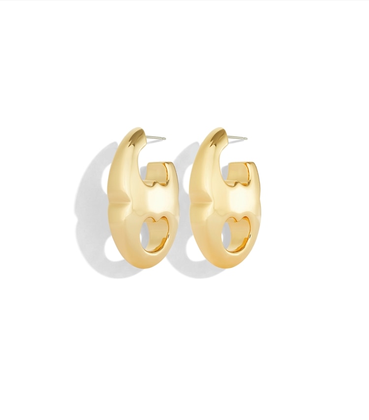 Tory Burch designer earrings Gemini Link Earrings in Light Brass additional