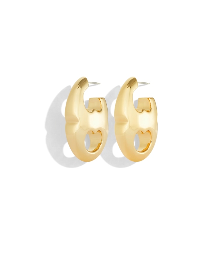 Tory Burch designer earrings Gemini Link Earrings in Light Brass additional
