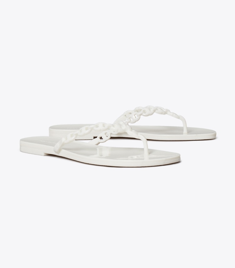 Tory Burch designer sandali Gemini Link Jelly in WHITE angle
