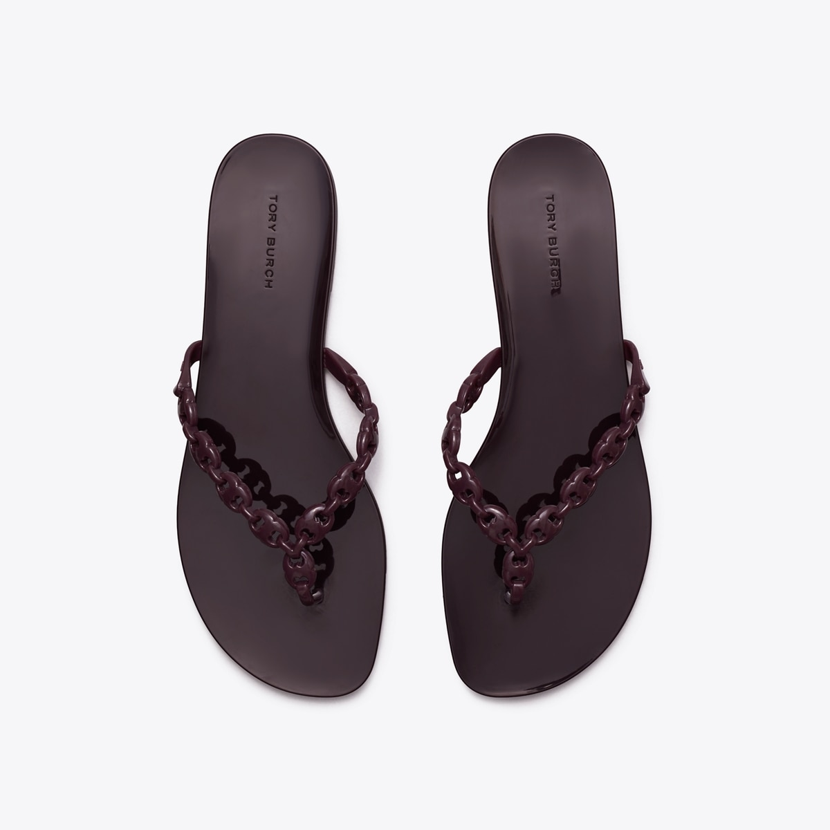 【新品未使用】Tory Burch ナイロンキーリング gemini-link-jelly-flip-flop-