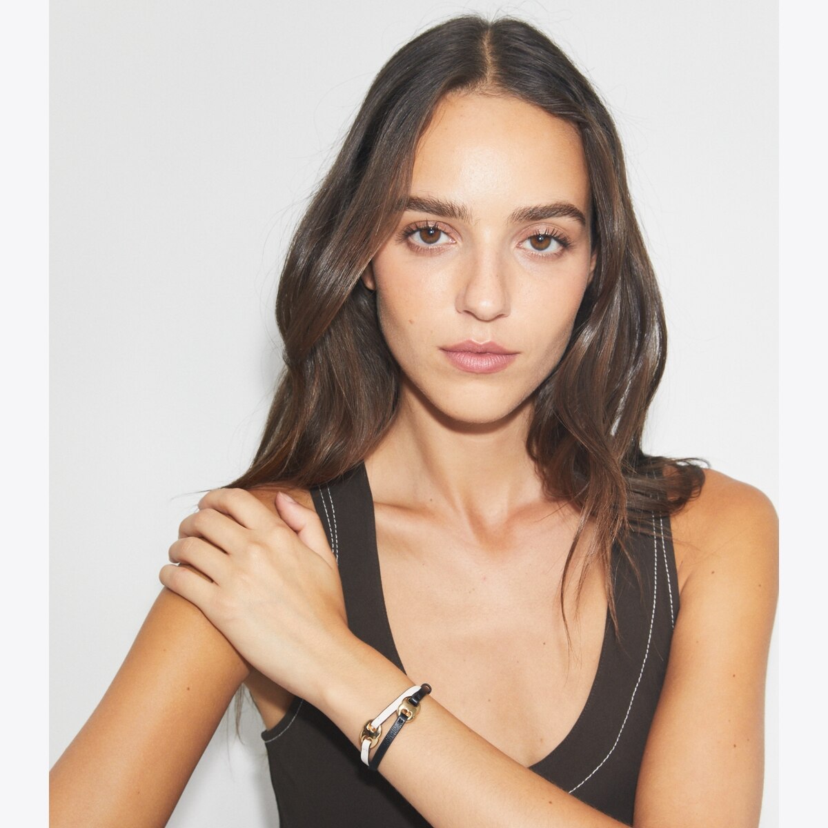 Gemini Link Leather Bracelet: Women's Designer Bracelets | Tory Burch