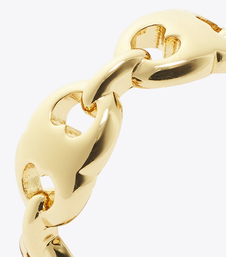 Tory Burch designer rings Gemini Link Ring in Light Brass angle