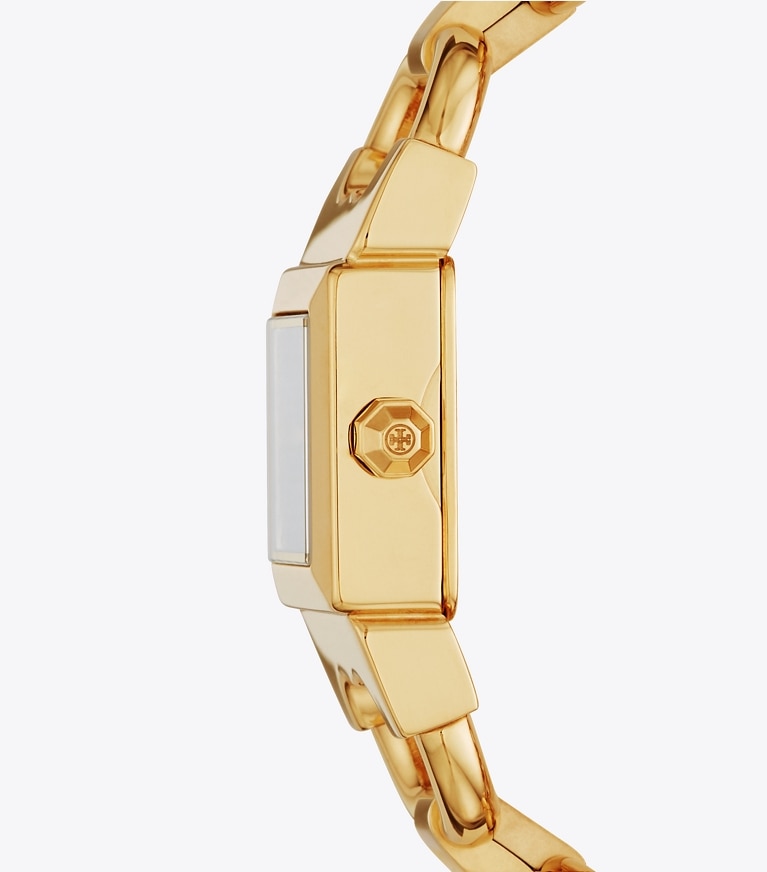 Tory Burch designer strap watches Gemini Link Watch in GOLD front