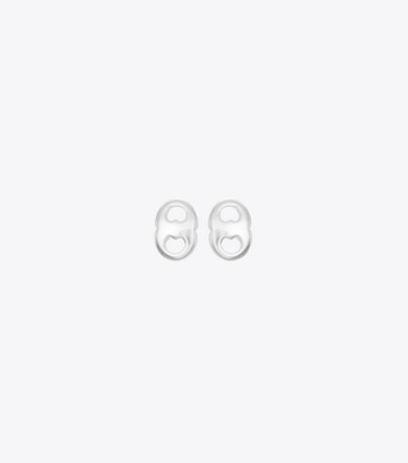 【TORYBURCH】 white and silver earrings （関税送料込） Miller Pavé Stud Earring: Women's Designer Earrings | Tory Burch