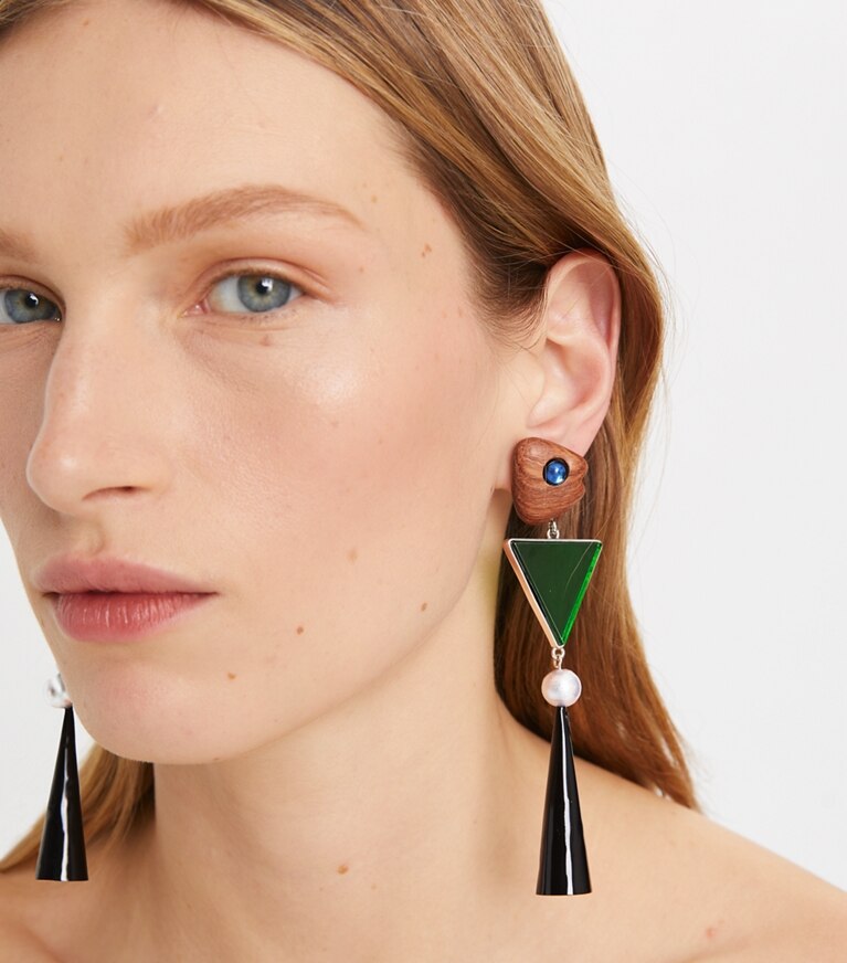 Tory burch shop fish earrings