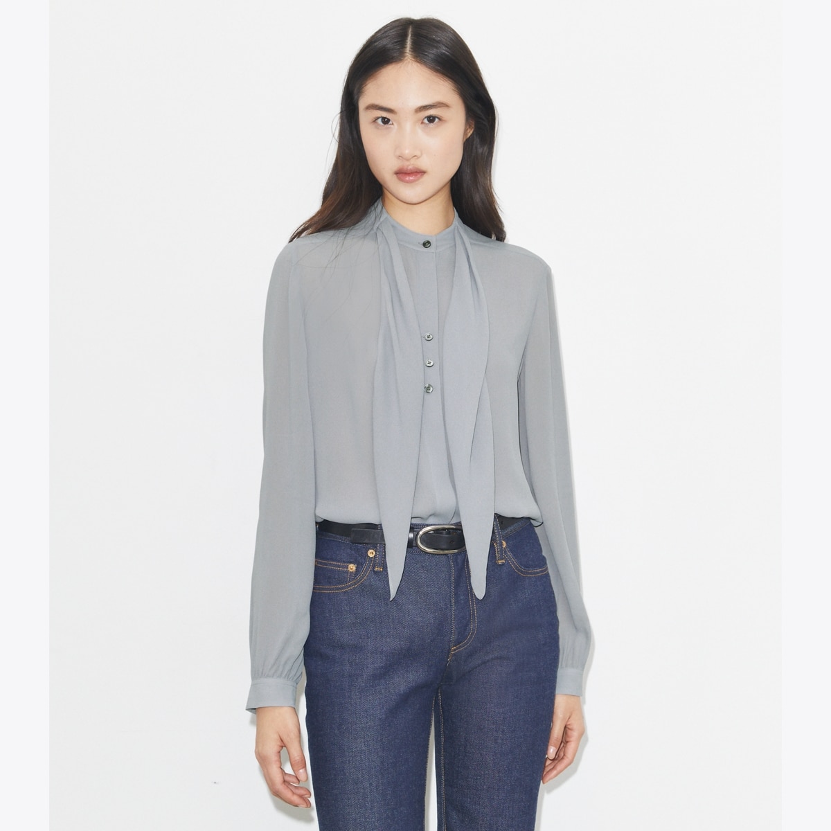 GEORGETTE BOW BLOUSE - thumbnail 2