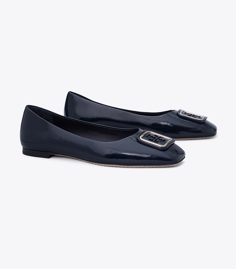 Patent leather tory burch flats best sale