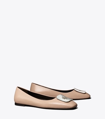 Tory Burch designer flats Georgia Ballet in PINK BRICK angle