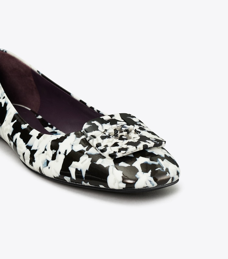Tory Burch designer flats Georgia Ballet in DARK MARBLE MULTI-TONE detail