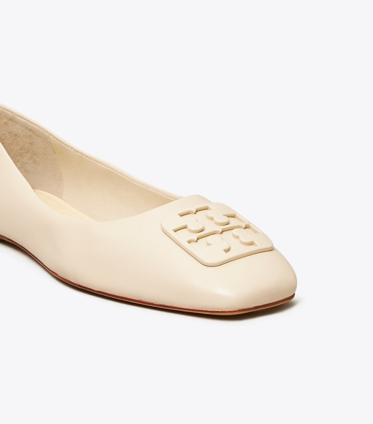 Tory Burch designer flats Georgia Ballet Flat, Extended Width in Dulce De Leche angle