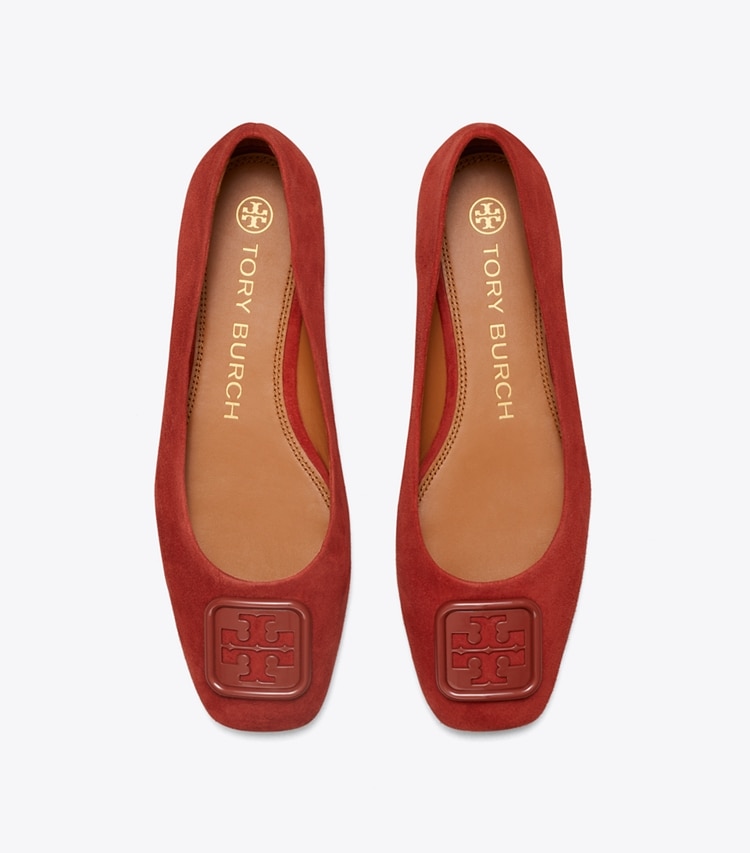 Tory Burch designer flats Georgia Ballet in SMOKED PAPRIKA / SMOKED PAPRIKA overhead