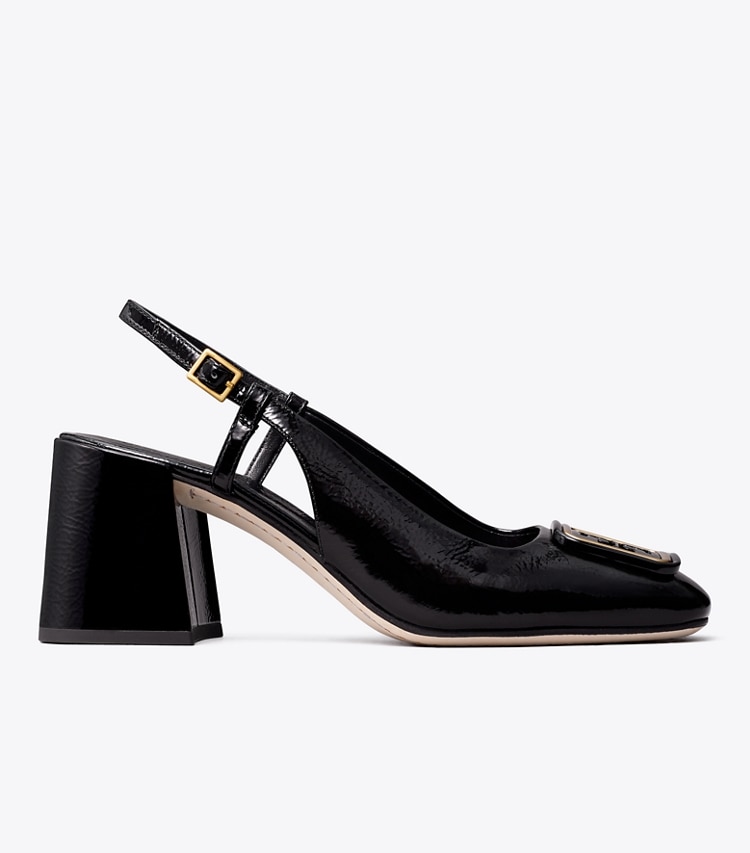 Tory Burch designer heels Georgia Bombé Slingback in PERFECT BLACK side