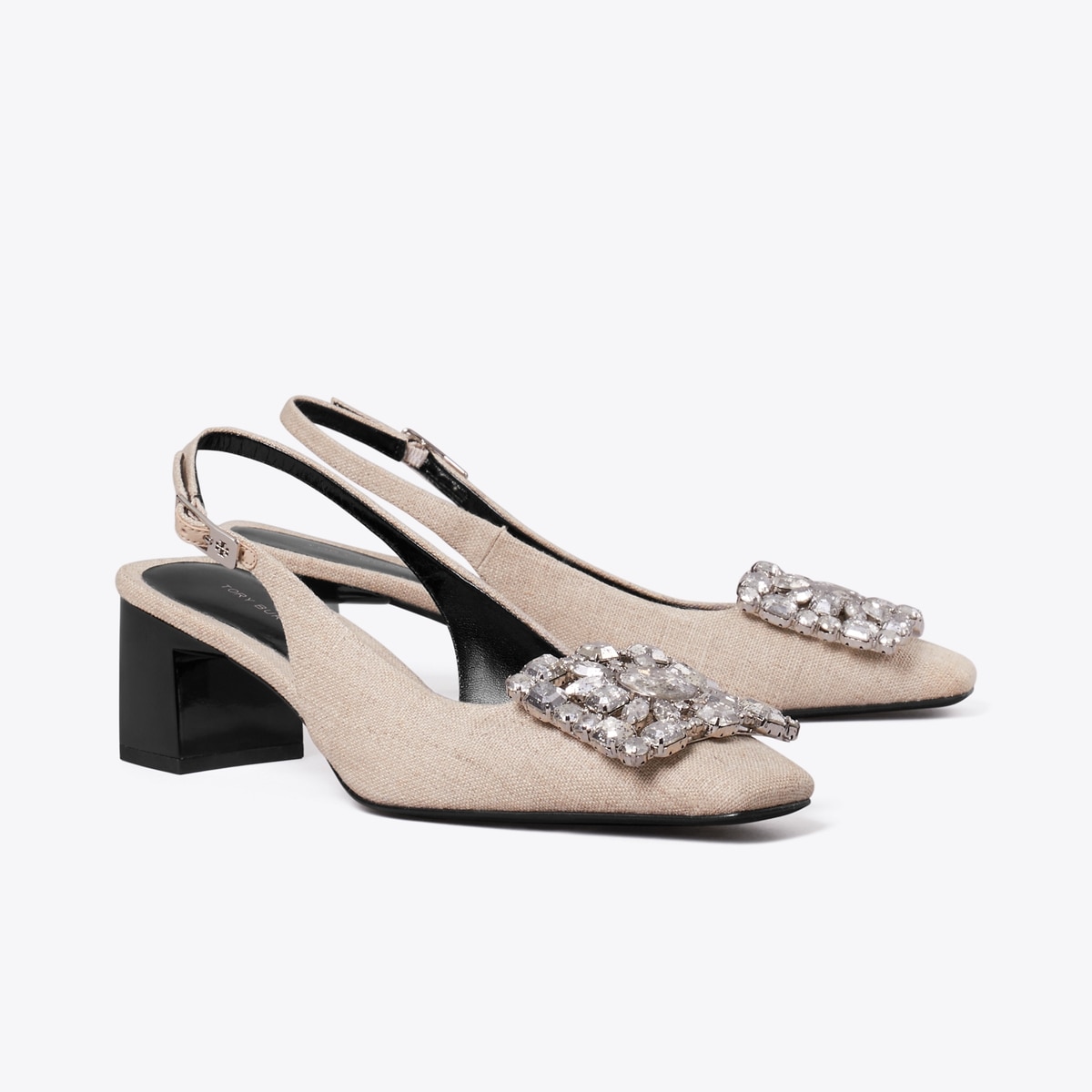 Tory Burchトリ－バ－チ　バレーシュ－ズ　8M　25mc Georgia Crystal Slingback: Women's Designer Heels | Tory Burch