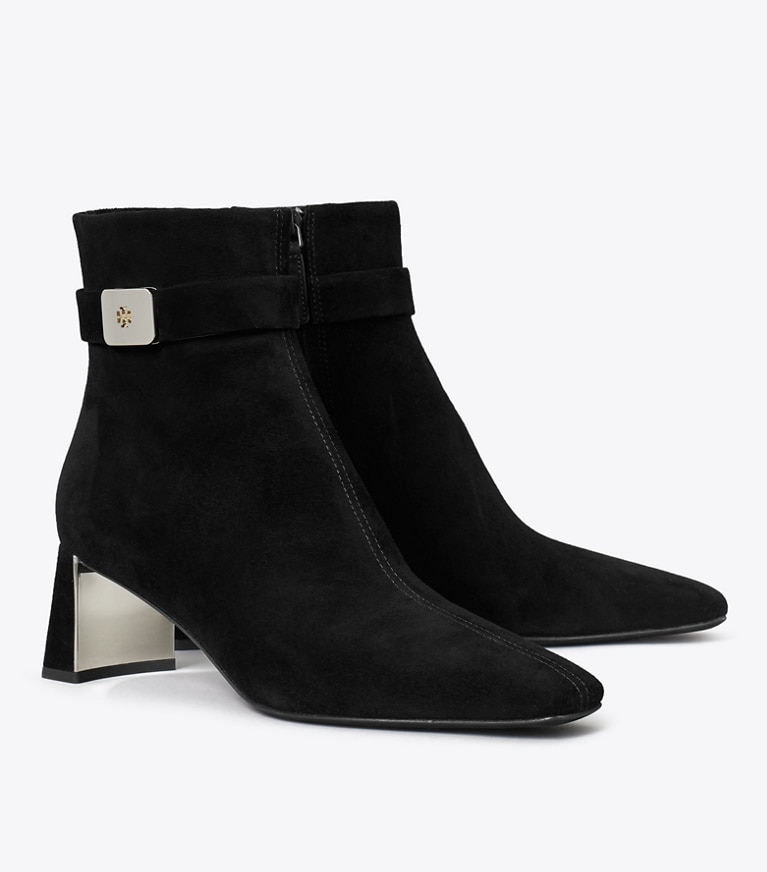 Tory Burch designer bottines Georgia Heeled Ankle Boot dans PERFECT BLACK angle