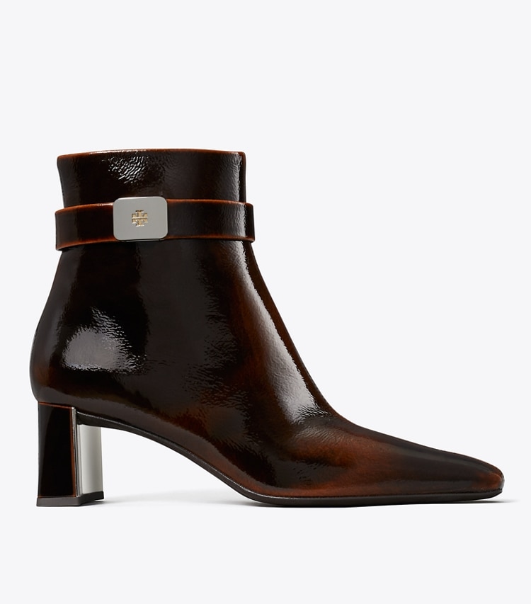 Tory Burch designer ankle boots Georgia Heeled Ankle Boot in AGED BARK side