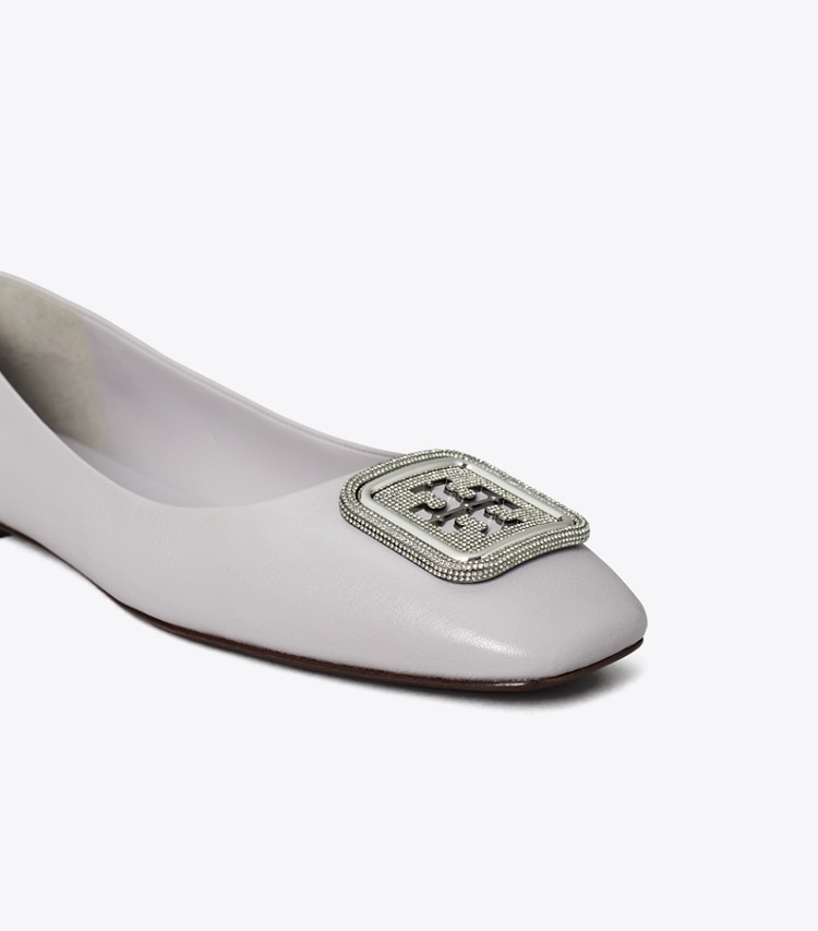 Tory Burch designer flats Georgia Pavé Ballet in BAY GRAY detail