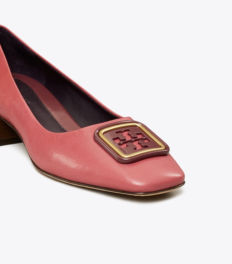 Tory Burch designer heels Georgia Pump  in VINTAGE EGGPLANT / VINTAGE EGGPLANT angle