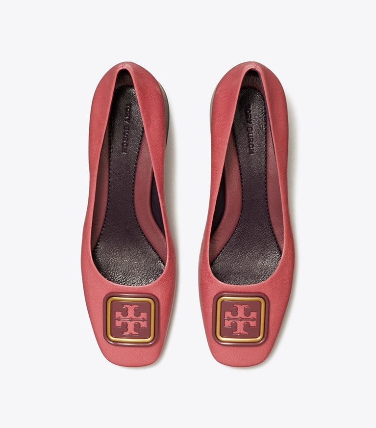 Tory Burch designer heels Georgia Pump  in VINTAGE EGGPLANT / VINTAGE EGGPLANT angle