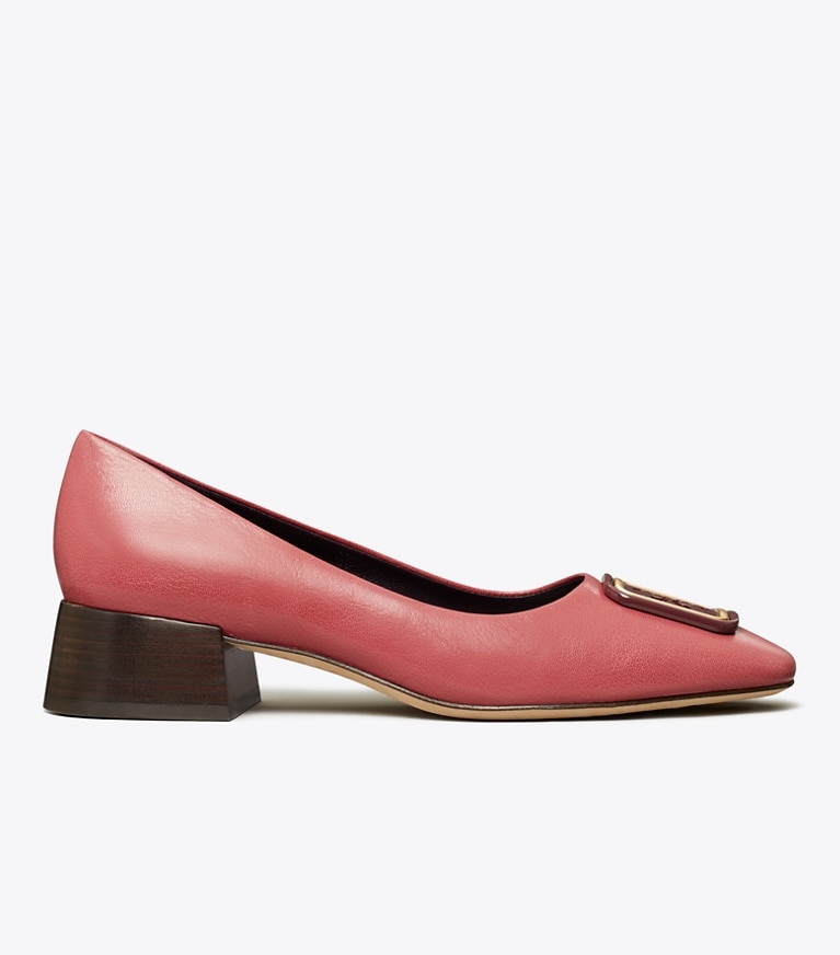Tory Burch designer heels Georgia Pump  in VINTAGE EGGPLANT / VINTAGE EGGPLANT angle