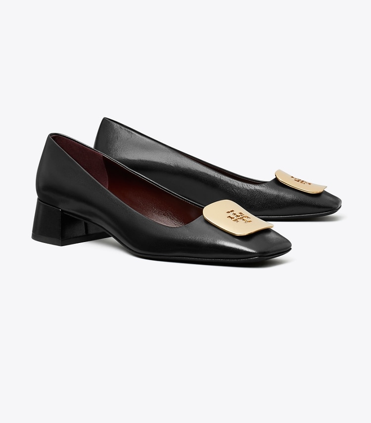 Tory Burch designer ヒール ジョージア パンプス in PERFECT BLACK angle