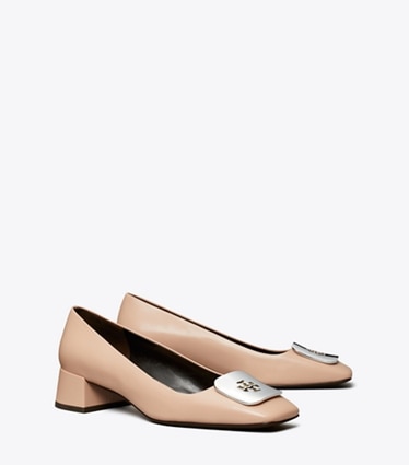 Tory Burch designer heels Georgia Pump in PINK BRICK angle