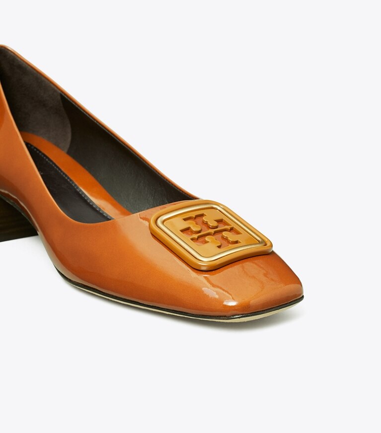 Tory Burch designer heels Georgia Pump in Cuoio angle
