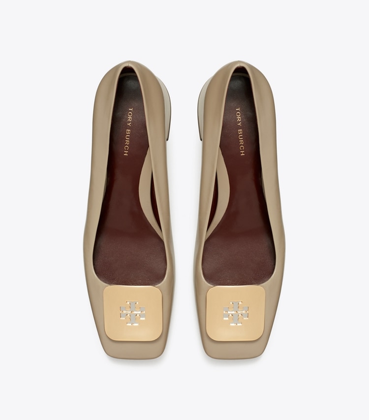 Tory Burch designer heels Georgia Pump in ECRU overhead