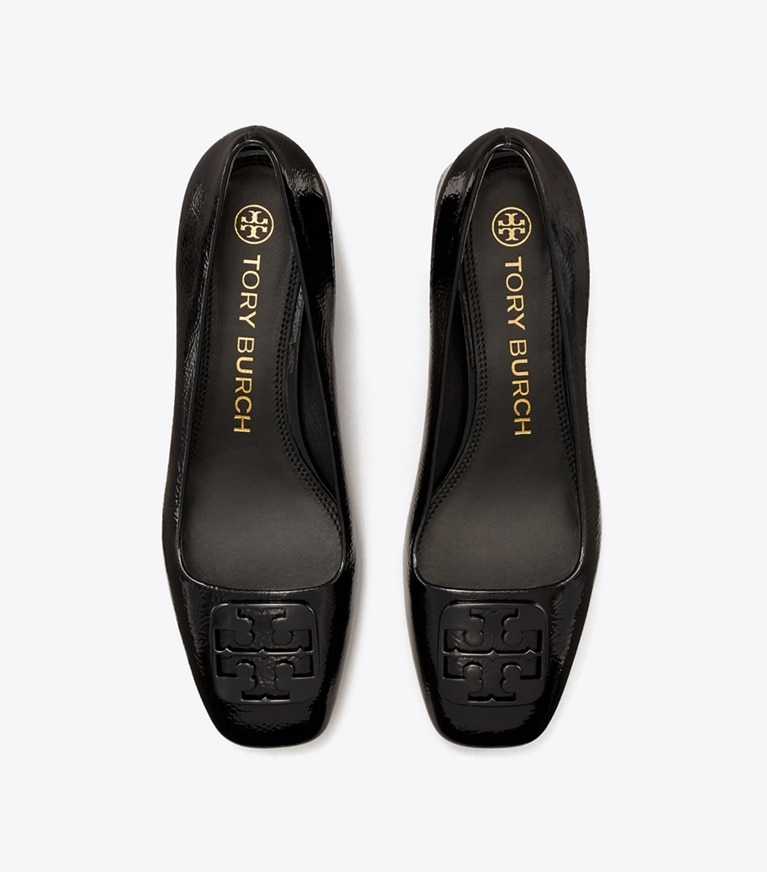 Tory Burch designer heels Georgia Pump in PERFECT BLACK angle