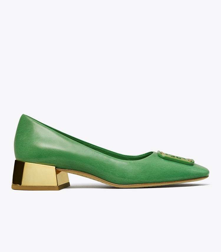 Tory Burch designer heels Georgia Pump in SHRUB / GOLD side
