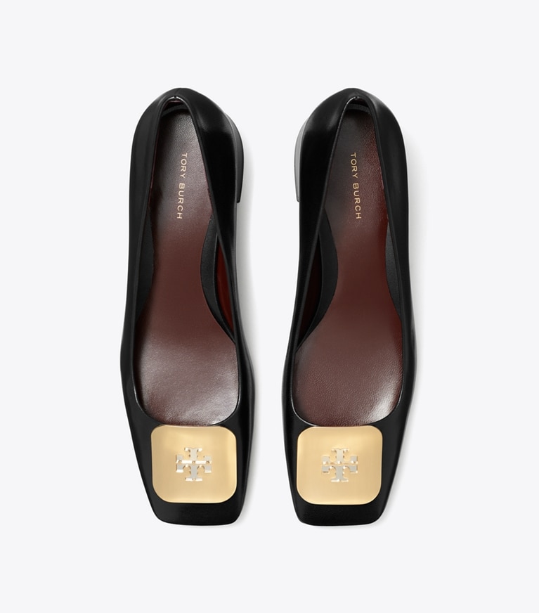 Tory Burch designer heels Georgia Pumps in PERFECT BLACK angle