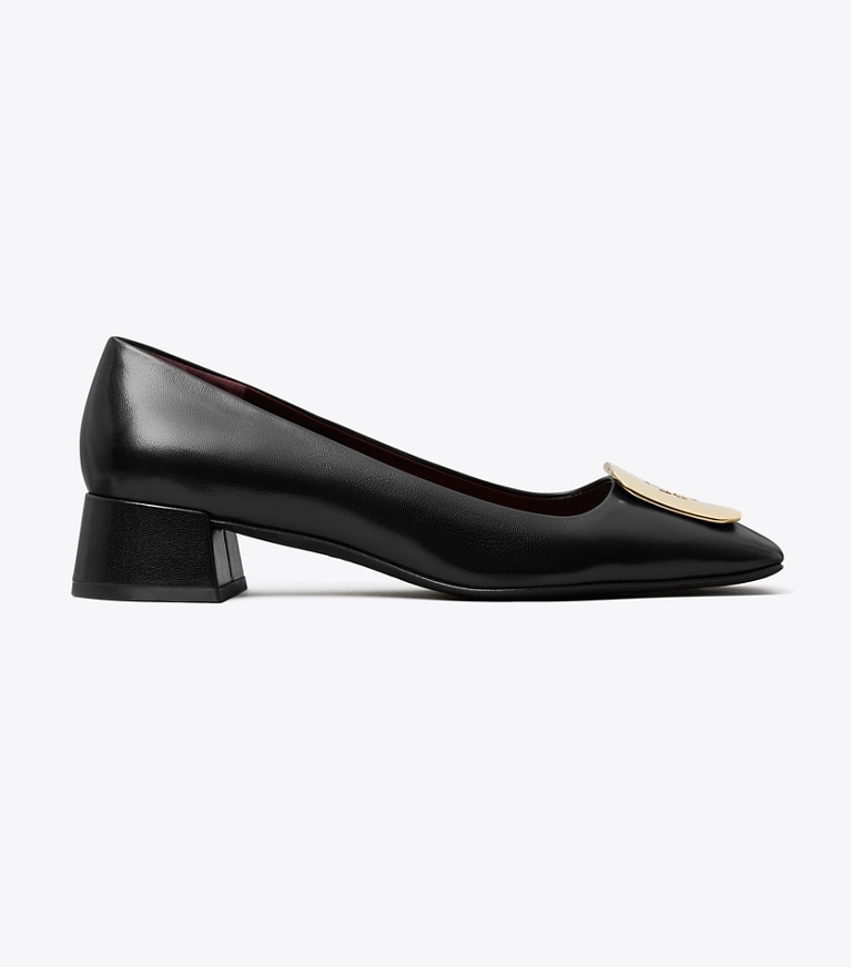 Tory Burch designer heels Georgia Pumps in PERFECT BLACK angle