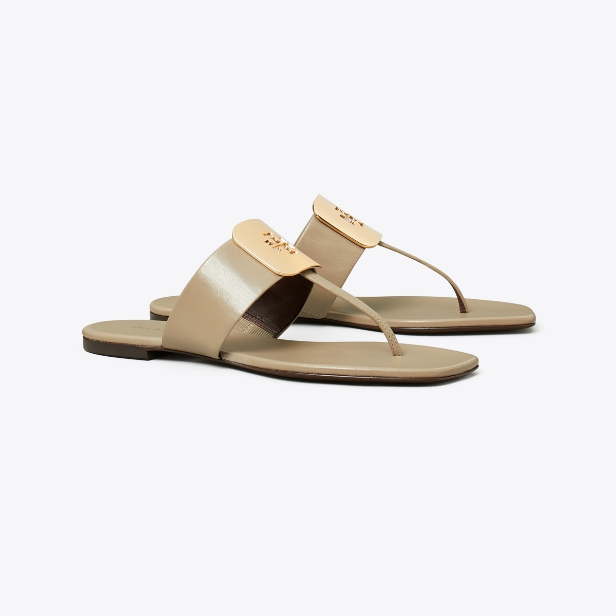 Dark brown tory burch sandals best sale