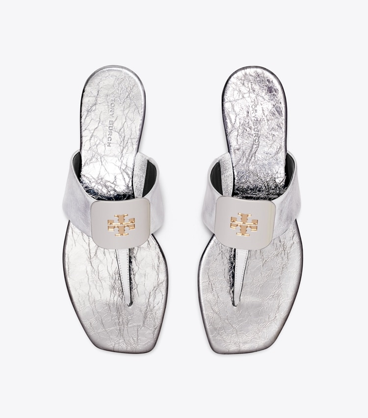 Tory Burch designer sandals Georgia Sandal in SILVER overhead