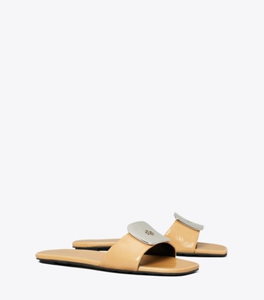 Tory Burch designer sandals Georgia Slide in CANTUCCI angle
