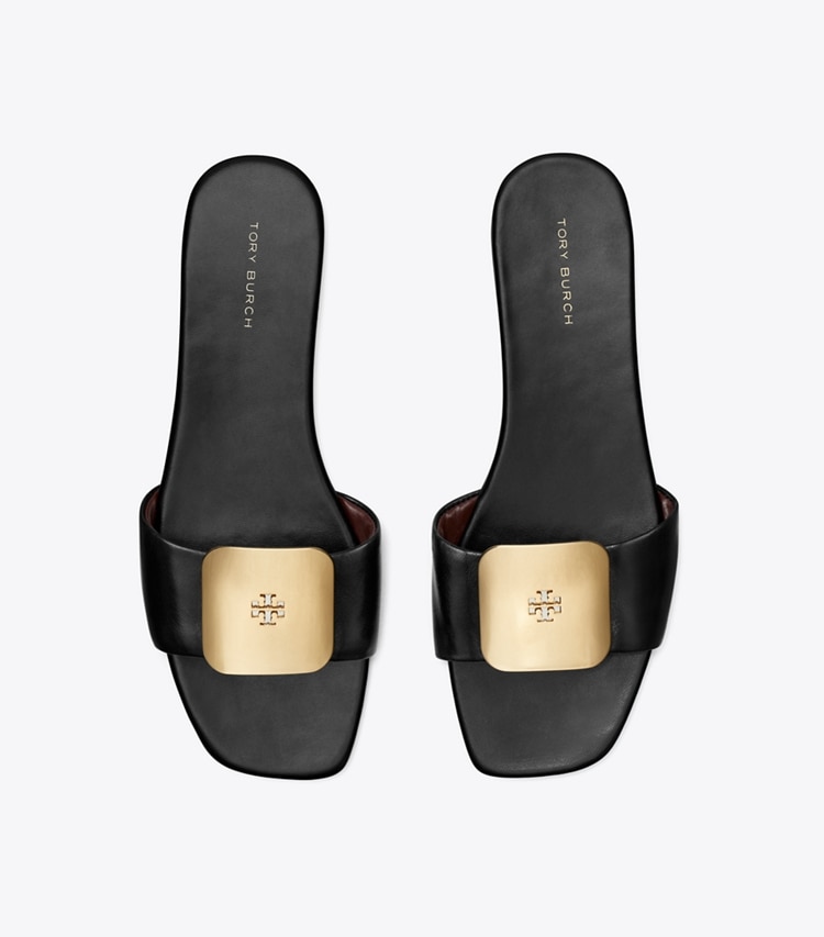 Tory Burch designer sandals Georgia Slide in PERFECT BLACK overhead