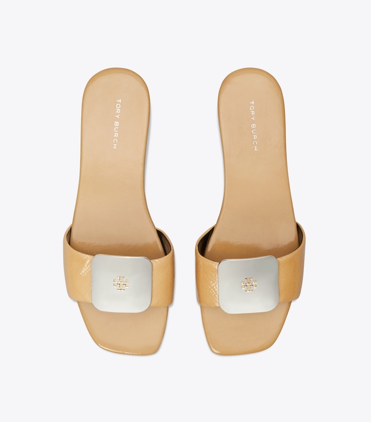 Tory Burch designer sandals Georgia Slide in CANTUCCI overhead