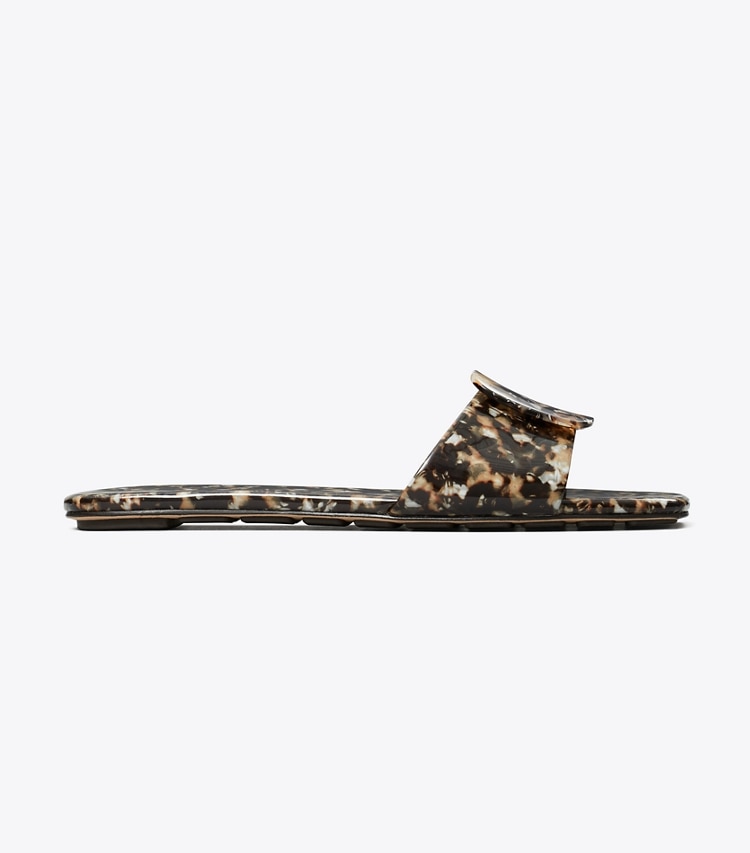 Tory Burch designer sandals Georgia Slide in CARAMEL MULTI side
