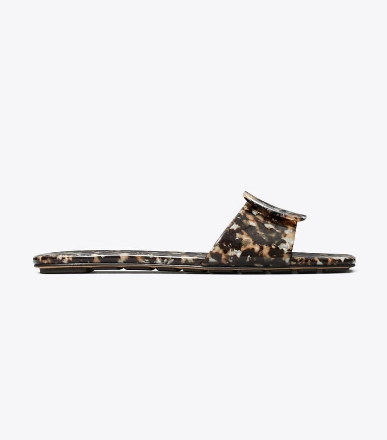 Tory Burch designer sandals Georgia Slide in CARAMEL MULTI angle