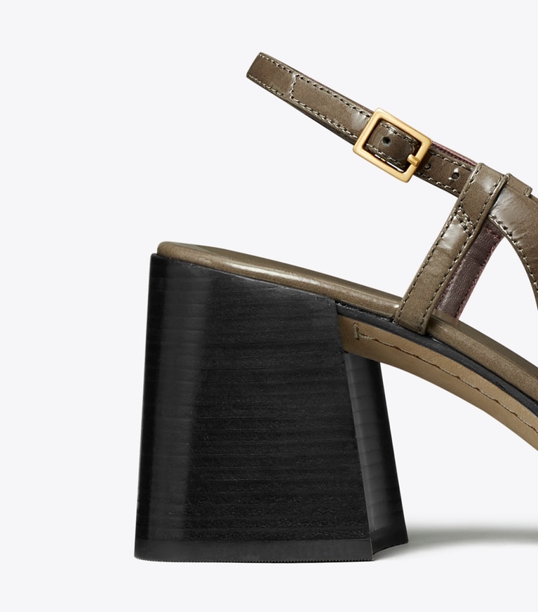 Tory Burch designer heels Georgia Slingback in Grigio Spongy angle