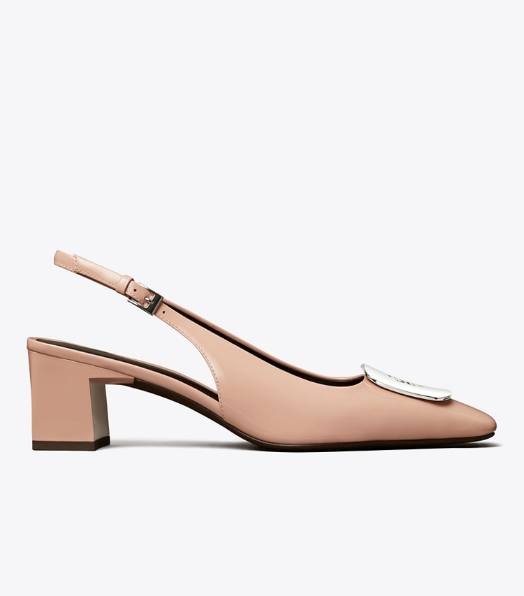 Tory Burch designer heels Georgia Slingback Pump in PINK BRICK side
