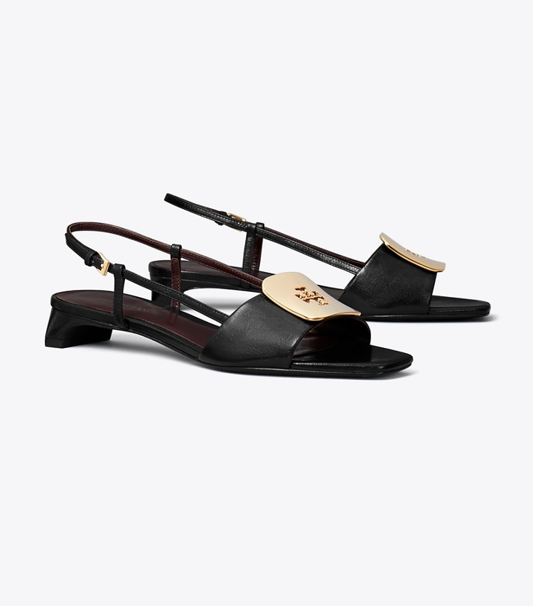 Tory Burch designer sandals Georgia Slingback Sandal in PERFECT BLACK angle