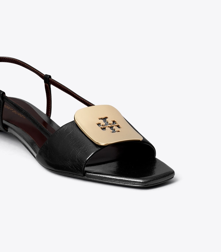 Tory Burch designer sandals Georgia Slingback Sandal in PERFECT BLACK angle