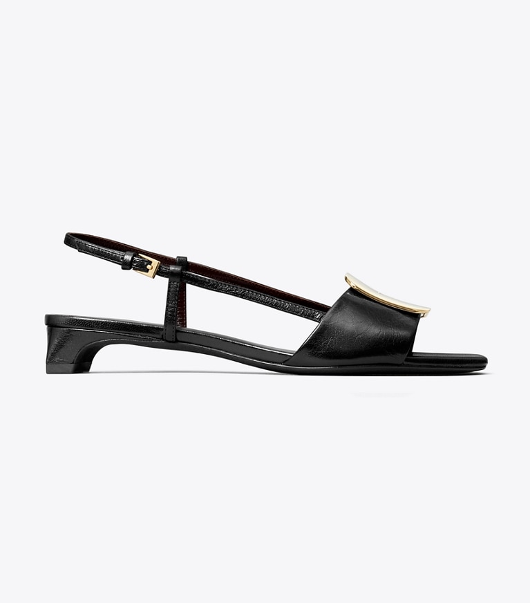 Tory Burch designer sandals Georgia Slingback Sandal in PERFECT BLACK angle
